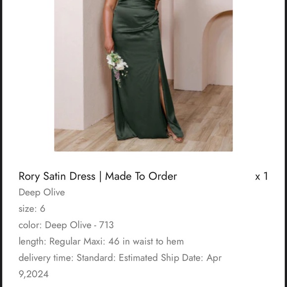 NWT Revelry Rory Satin Dress - Picture 4 of 5